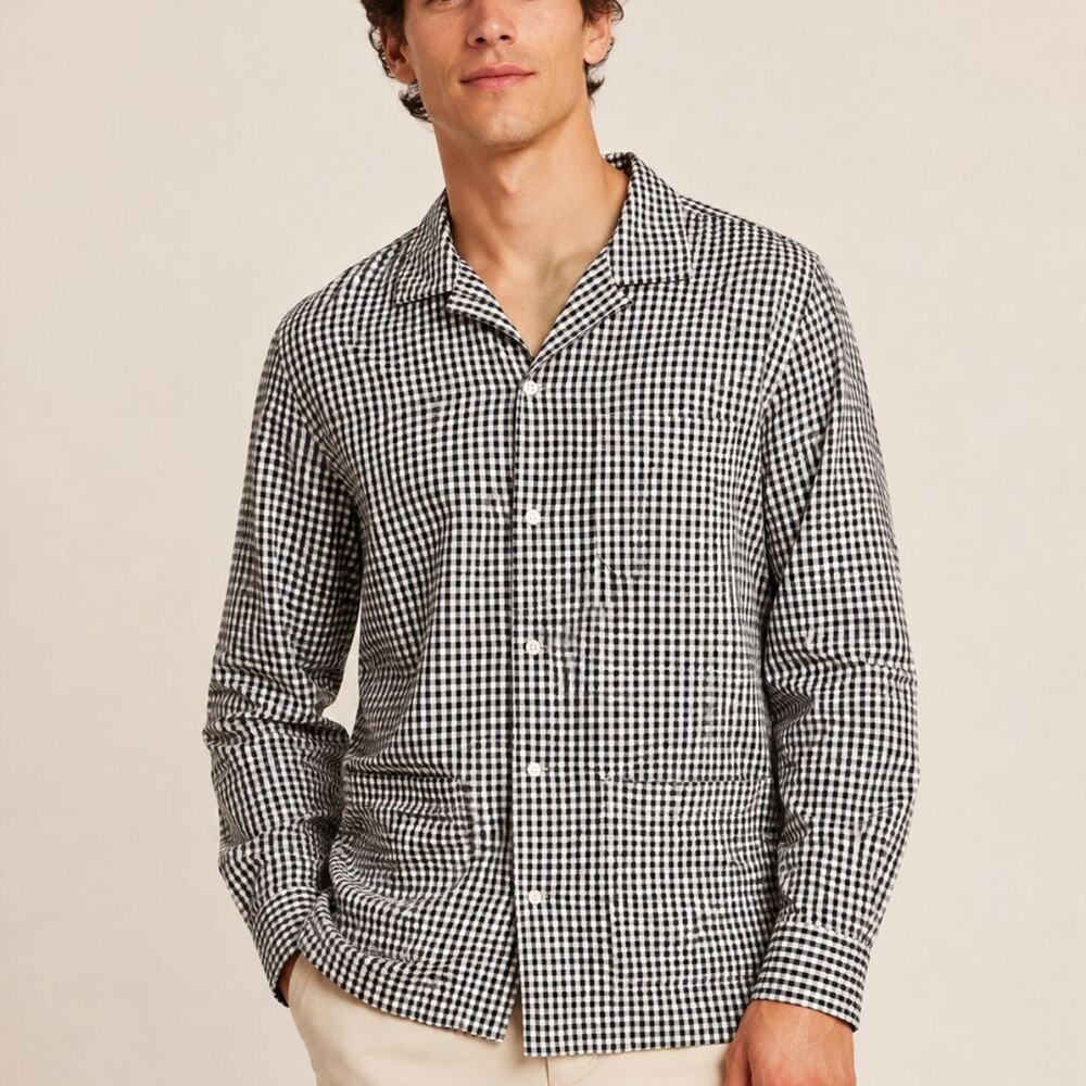 Jcrew mens m navy gingham